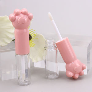 Design novità grazioso lucidalabbra a zampa di gatto contenitore vuoto da 8ml rosa artigli vuoti per lucidalabbra tubi con bacchetta - Product Image 1