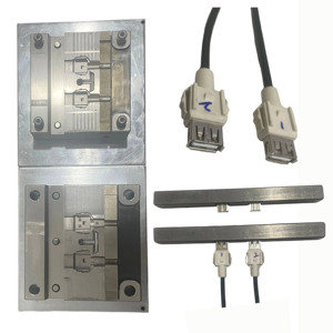OEM Cáp Overmolding2-cavity <span class=keywords><strong>USB</strong></span> 2.0A nữ bên ngoài khuôn cho máy tính xách tay máy ảnh kết nối - Product Image 1