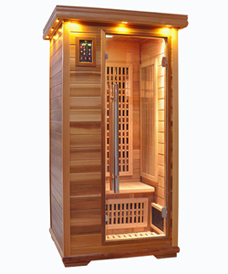 SS-100T nhà sử dụng gỗ rắn hồng ngoại phòng tắm hơi trong nhà cho 1 người thấp EMF hemlock phụ kiện bằng gỗ tomalin đá khô phòng tắm hơi - Product Image 4