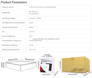 Panel táctil de brillo de atenuación continua Individual de <span class=keywords><strong>4</strong></span> zonas, control remoto de luces <span class=keywords><strong>Led</strong></span> de un solo Color, controlador <span class=keywords><strong>Led</strong></span> de varias zonas, 2,4G B5, - Product Image 6
