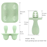 Bâtonnets de crème glacée pour bébé en silicone de qualité alimentaire 4 trous cuillère alimentaire portable multifonctionnelle écologique soulager les douleurs aux gencives de votre bébé