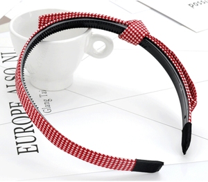 QIYUE tissu coréen noué Fine bande de cheveux Version coréenne de l'accessoire en épingle à cheveux arc bandeau d'impression - Product Image 4