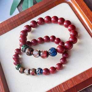 Pulsera de Cinabrio de Alto Contenido, Ceniza de Incienso y Vidrio con los Cinco Dioses de la Riqueza, con Elementos de Metal, Madera, Agua, Fuego y Tierra - Product Image 2