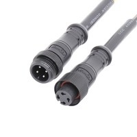 Contrôleur d'éclairage led extérieur système RGB câble étanche sur moule 4 broches mâle et femelle connecteur en plastique fil LED IP65