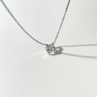 Paston 18k diamant cultivé en laboratoire 0,62 ct collier de Style Simple de base chaîne vvs diamant bijoux avec certificat IGI