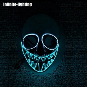 De alto brillo de la noche brillan en la oscuridad de EL LED de neón máscara para EL concierto de miedo fiesta - Product Image 5