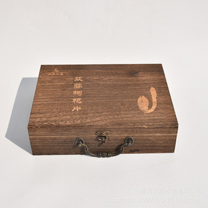 Caja de madera con forro para almacenamiento de botellas de miel, caja de regalo rectangular hecha a mano para uso artesanal, 6 pulgadas de alto - Product Image 2