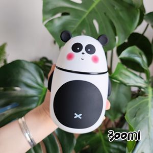 Cute Panda Double Wall Insulated Glass Cup 300ml Cartoon Animal Portable Water Mug For Boys Girls Students Daily Drinking - Product Image 5