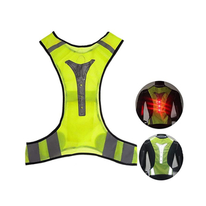 <span class=keywords><strong>Gilet</strong></span> de sécurité réfléchissant à LED rechargeable par USB, haute visibilité, pour la course à pied et le cyclisme, avec support pour téléphone - Product Image 1