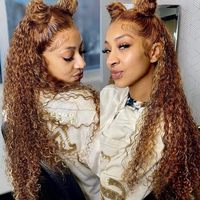 Perruque Lace Front Afro Courte Bouclée Synthétique Couleur Piano, Vente Directe Usine, Perruque Complète pour Femmes Noires