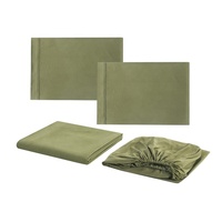 Ensembles de draps doux maison 4 pièces 100% Polyester drap de lit couleur unie ensemble de draps de lit