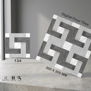 Carreaux de sol en porcelaine émaillée numérique de qualité Vistaar, 300x300 mm, carrés, antidérapants, mats, pour salle de bain et couloir - Product Image 4