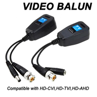 Transceptor de Video Pasivo Balun RJ45 Coaxial BNC para Cámaras HDCVI, HDTVI, AHD y Analógicas de Alta Definición, Conectores de Alimentación