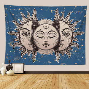 Tapiz Mandala Personalizado Blanco y Negro con Diseño de Sol y Luna, Tapiz para Colgar en la Pared, Tapiz de Pared con Diseño de Calavera de <span class=keywords><strong>Tarot</strong></span>, Alfombra Hippie para Dormitorio, Manta Decorativa - Product Image 4