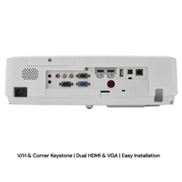 Projecteur numérique SMX pour grands espaces, 3LCD WUXGA, 6000 lumens, avec HDMI, pour projection de simulation en intérieur