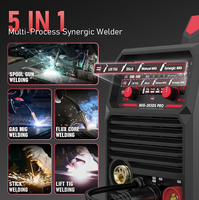 YEESTECH MIG 205DS PRO 205A Poste à souder MIG 220V Double tension 5-en-1 Gaz MIG/Tube de fil fourré Torche Lift TIG/Stick LED Numérique