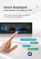 Radio para Auto BQCC Universal, Precio de Fábrica, Sintonizador FM 1DIN, Pantalla LED, Estéreo, Puerto AUX USB, BT, RCA, Reproductor de Música MP3 para Auto