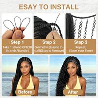Extensiones de Cabello Humano Virgen 100% Natural, Rizado Profundo, Sin Nudos, Pre-Separadas, para Trenzas
