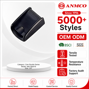 Boucle à came robuste en plastique noir de 25 mm <span class=keywords><strong>pour</strong></span> sangles de fixation, déménagement de meubles, <span class=keywords><strong>porte</strong></span>-bagages - Product Image 1