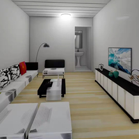 Villa préfabriquée à montage rapide, maison modulaire portable avec terrasse en bois pour complexe hôtelier et séjour en famille