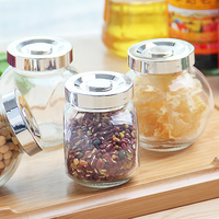 Bouteille d'os plat créative en verre scellé boîtes de stockage portables ménagères boîtes de thé transparentes personnalisées