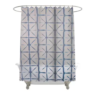 Modern Custom Design Digital Printing Mildew Resistant Waterproof Bathroom Peva Shower Curtain