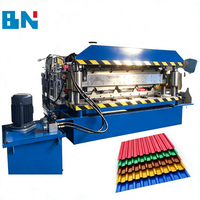 Máquina Formadora de Rollos de Lámina Metálica para Techos de Hierro Corrugado, Máquina para Fabricar Tejas de Zinc IBR