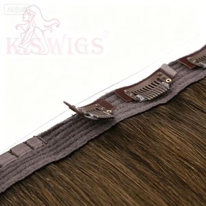 Extensiones de Cabello KSWIGS Halo, Extensiones de Cabello Humano Liso Marrón, Invisibles, Ideales para Peinados Diarios en Salón - Product Image 2