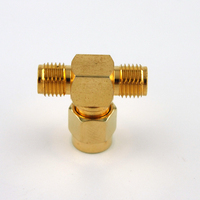 Adaptador eléctrico impermeable RF Coaxial SMA hembra SMA macho en forma de T Jack-plug conector adaptador