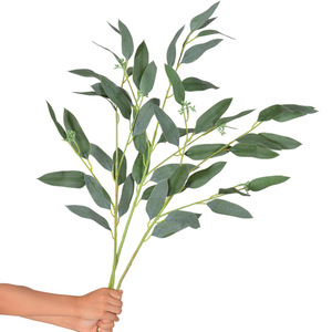 Flower Delight Artificial Eucalyptus Leaves 100cm-200cm Hand-Shaped Soft Rubber <b>Wedding</b> Decoration Indoor <b>Prop</b> - Product Image 5