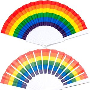 Durable Plastic <b>Hand</b> <b>Fan</b> - Flower Plant Pattern - Artificial Craftwork for Special Occasions - Product Image 4