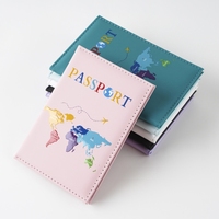 Ensemble de passeport coloré 2026, best-seller, sac de rangement, porte-billets de voyage, matériau PU, impression en relief, mode Haoxuan