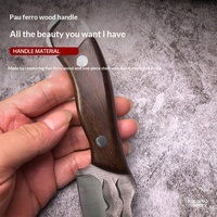 Couteau portable à anse forgé pour désosser et couper les fruits, avec étui, construction métallique, idéal pour le camping, le barbecue, la découpe de viande/légumes