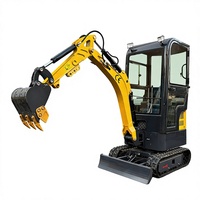 Mini-excavatrice de 1,5 tonne certifiée CE, multifonctionnelle, restauration agricole, personnalisée, simple et facile à utiliser, moteur Kubota