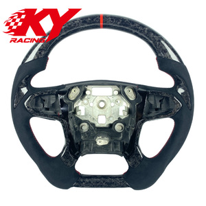 Volant sport personnalisé en fibre de carbone forgée et suède pour Chevrolet Sierra 1500 Denali Silverado Pickup LT Z71 LTZ GMC - Product Image 1