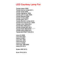 Top qualité vente 12V voiture accessoires LED lampe de courtoisie pour Toyota Camry 4Runner Prius couronne Reiz Corolla Prado Previa 86