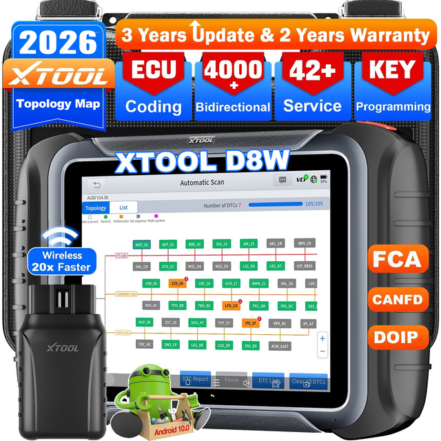 EU Local Stock XTOOL D8W EU Wireless Diagonistic Machine Automotriz Profesional Obd 2 Scanner Bidirectional Tool for Cars