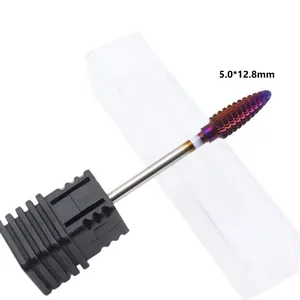 ¡Caliente! Brocas de carburo completo Purple Pro para taladro de uñas eléctrico, herramientas de manicura para cortar y pulir la parte inferior de las uñas - Product Image 3