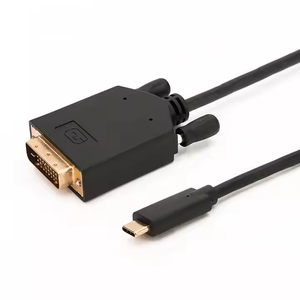 Câble <span class=keywords><strong>USB</strong></span>-C vers <span class=keywords><strong>DVI</strong></span> mâle 4K 30Hz plaqué or Câble <span class=keywords><strong>USB</strong></span> Type C vers <span class=keywords><strong>DVI</strong></span> noir 3 pieds 6 pieds - Product Image 2