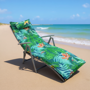 Tappetino da Spiaggia in Cotone Intrecciato TUMBONA 55X180CMX4CM-2 con Cuscini e Cuscino Multifunzionali in Spugna - Product Image 2