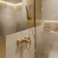 Robinet mural chromé, mitigeur eau chaude et froide, ensemble de douche pour salle de bain