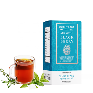 Té de Etiqueta Privada OEM Natural para Pérdida de Peso en 14 Días, Mezcla de Bayas Negras, Senna y Menta, Té <span class=keywords><strong>Detox</strong></span> en 14 Bolsitas Piramidales, Té Adelgazante - Product Image 1