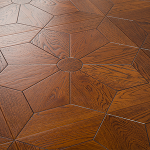 Parquet contrecollé hexagonal AVANTIMORA ISO9001 en chêne brossé multicouche de qualité AB, bois naturel, rainuré et langueté, 15 mm, pour les centres de villégiature - Product Image 2