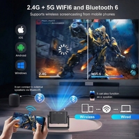 Vidéoprojecteur Home Cinéma LED, résolution native 1080p, prise en charge 4K, courte focale, mise au point automatique, 850 lumens ANSI, Smart Android 9, 2 Go de RAM, Wi-Fi