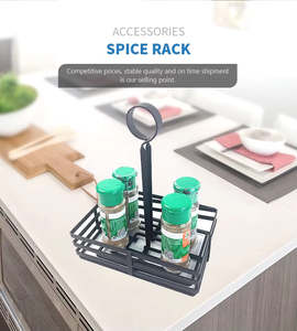 <span class=keywords><strong>Porta</strong></span> Condimenti in Metallo per Tavolo da Ristorante, Portaspezie <span class=keywords><strong>Nero</strong></span>, <span class=keywords><strong>Porta</strong></span> <span class=keywords><strong>Spezie</strong></span> in Ferro Battuto con Manico Scanalato - Product Image 5