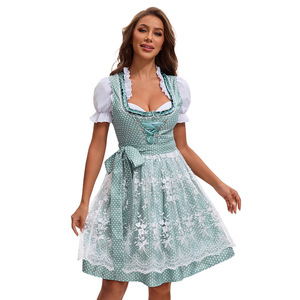 Disfraz de Oktoberfest para mujer, vestido tradicional bávaro con estampado folclórico, verano 2021, fibra de poliéster, juego de rol, Anime - Product Image 2