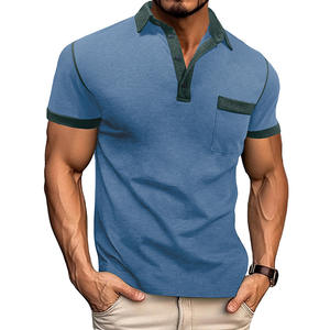 Nuova maglietta europea e americana con colletto a maniche corte da uomo, <span class=keywords><strong>Polo</strong></span> da uomo per il commercio estero e transfrontaliero - Product Image 1