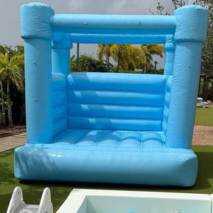 Château gonflable commercial en PVC bleu de grande taille pour l'extérieur et l'intérieur, pour la location de fêtes, les mariages, les événements et les spectacles - Product Image 5