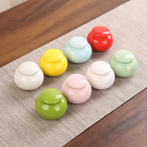 Tarro de Cerámica para Almacenamiento de Polvo Aromático de Té, Diseño Fresco y Bonito, Mini Tarro de Porcelana con Esmalte de Color, Diseño de Dragón Pauling - Product Image 1
