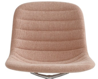 Fauteuil de loisirs pivotant moderne, roulettes, hauteur réglable, mousse moulée, tissu, base en alliage d'aluminium, confortable, pour le bureau et la maison